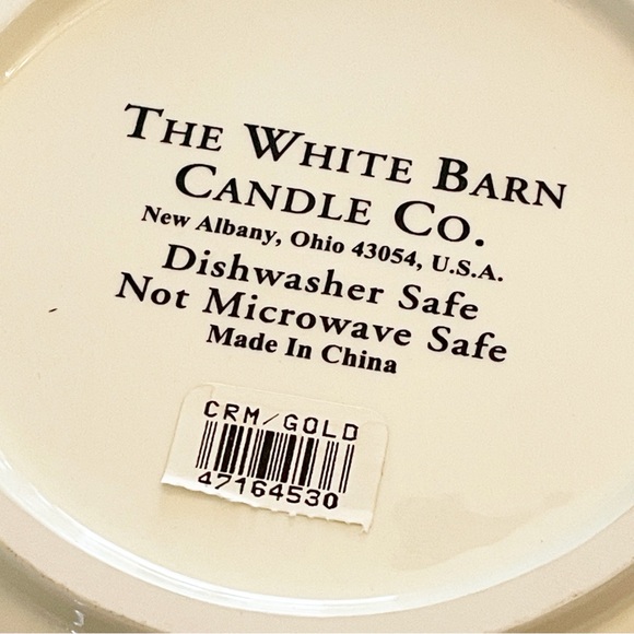 The White Barn Candle Co. Golden Wheat Dish Saucer Candle‎ Plate NEW Round - Picture 2 of 3